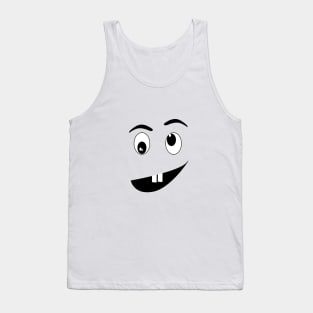 Black and white crazy face Tank Top